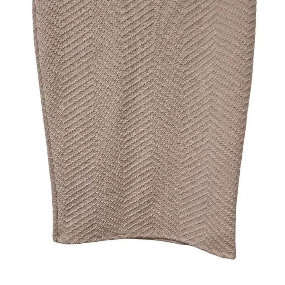 Brat Star Women's Ecru Polyester/Spandex Knit Textured Pencil Skirt EUC - Picture 5 of 11